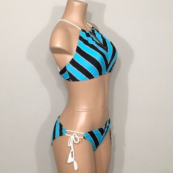 Michael Kors nautical rope stripe bikini. Small. NWT - Picture 3 of 10